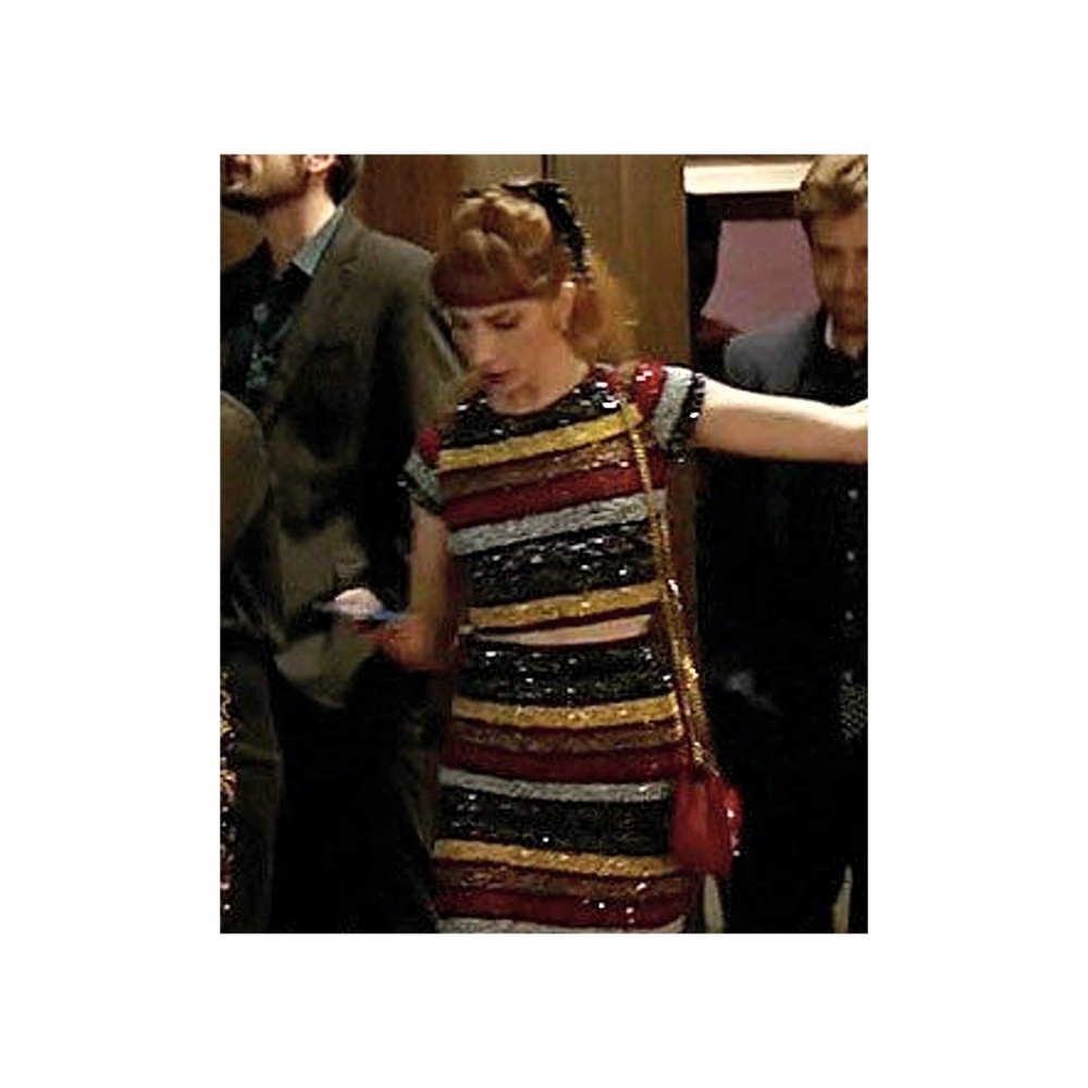 Alice + Olivia Rainbow Sequin Striped Kelli Top - Picture 2 of 7